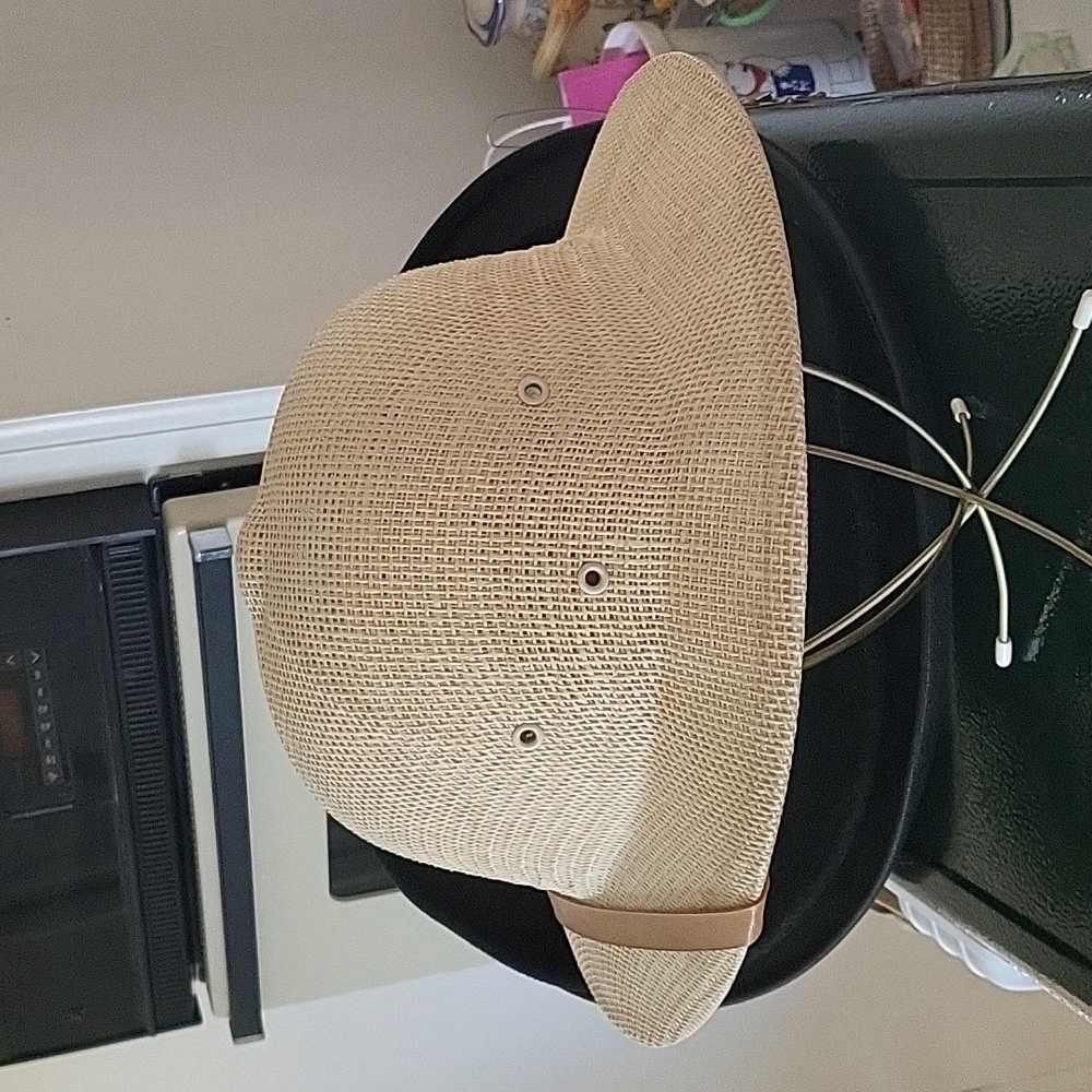 Vintage Sun-Fari by Wesco Safari Hat Adjustable Headband Straw Exploration USA